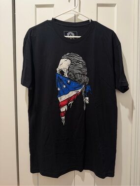 Zero Foxtrot Patriotic George Washington Skull T-Shirt Men’s Large